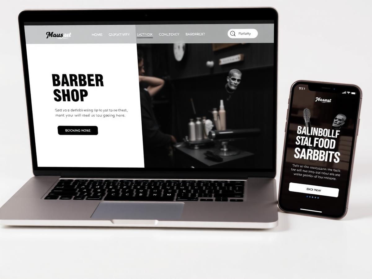 Mockup de website para Barbearia
