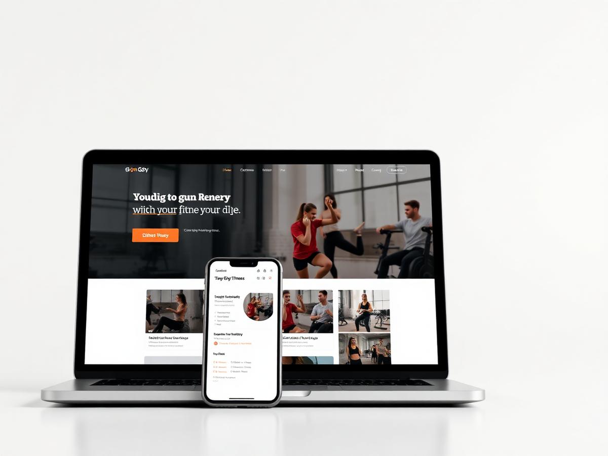 Mockup de website para Ginásio