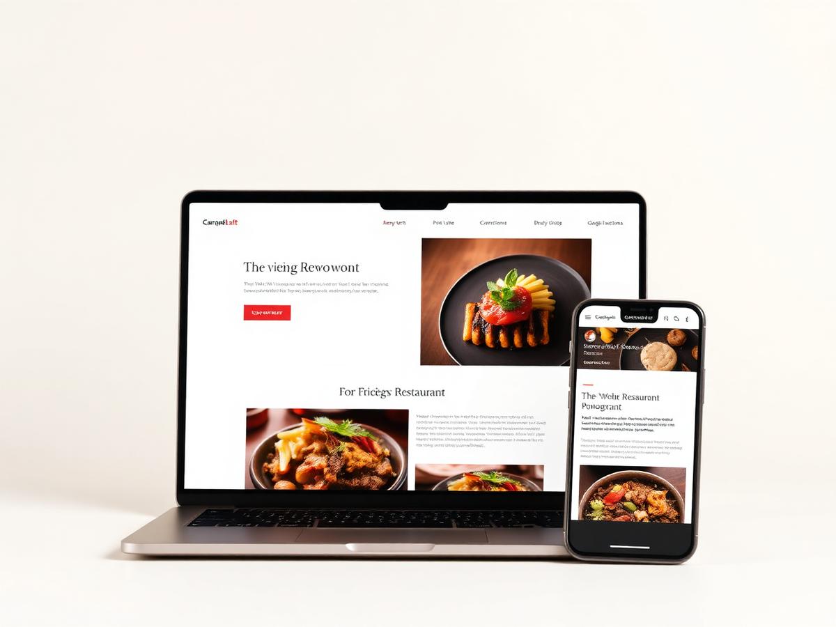 Mockup de website para Restaurante